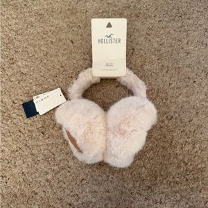 NWT Hollister Plush Faux Fur Earmuffs in Brown & Cream